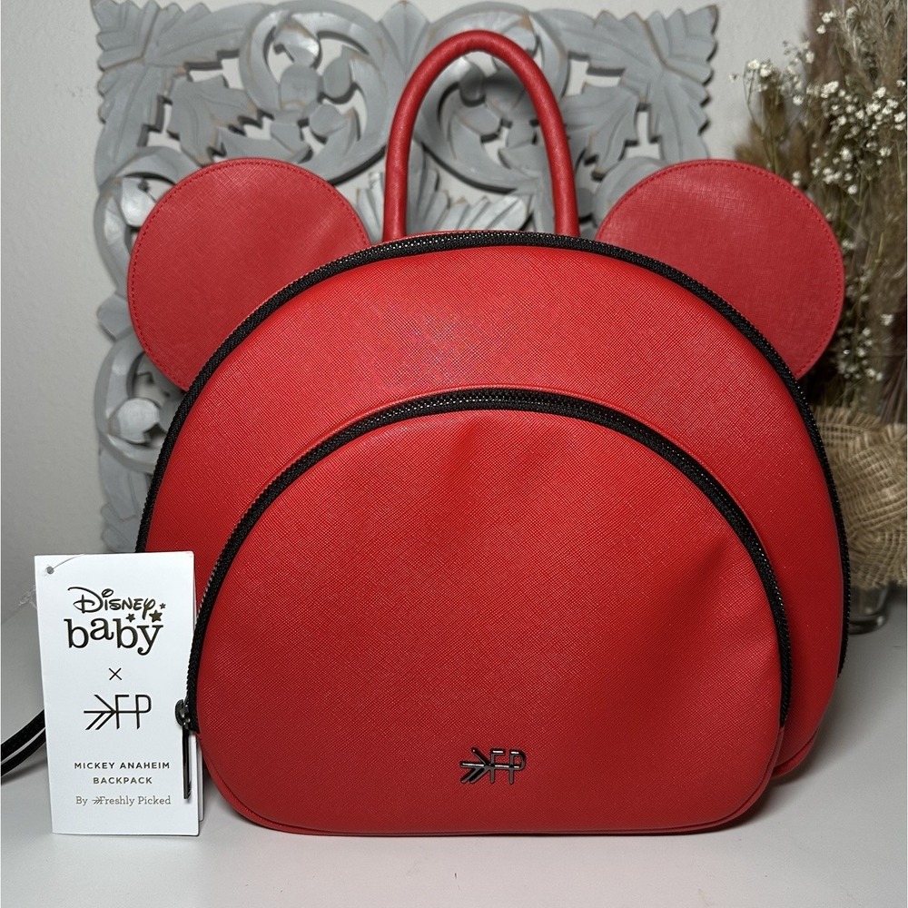 Disney Baby Freshly Picked FP Mickey Anaheim Backpack Diaper Bag Rouge Red NEW